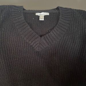 black knit sweater